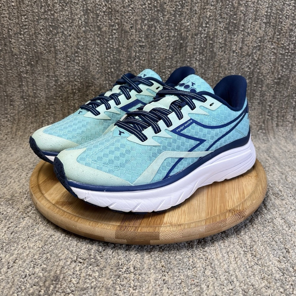 Diadora Equipe Nucleo Womens Size 6.5 Running Blue Shoes Sneakers Athletic NICE!